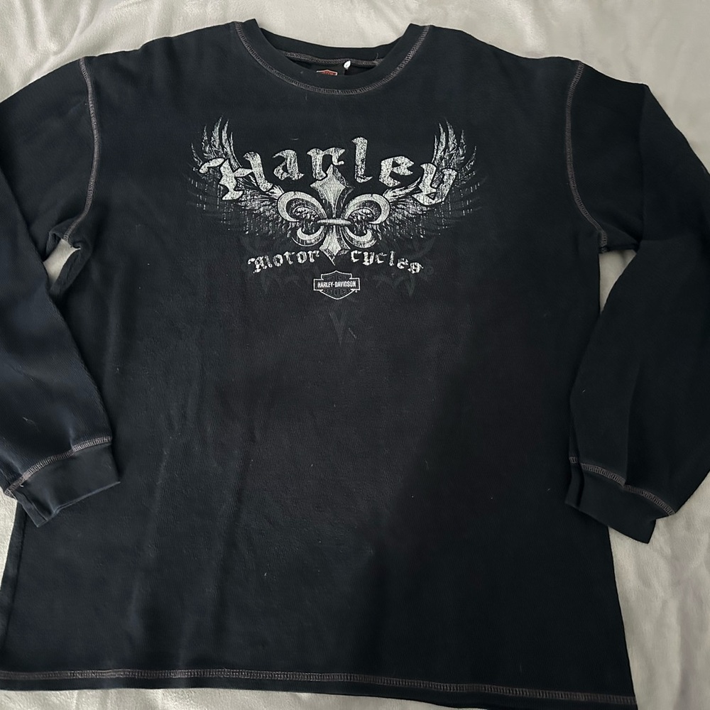 Harley-Davidson Black Graphic Long Sleeve Shirt